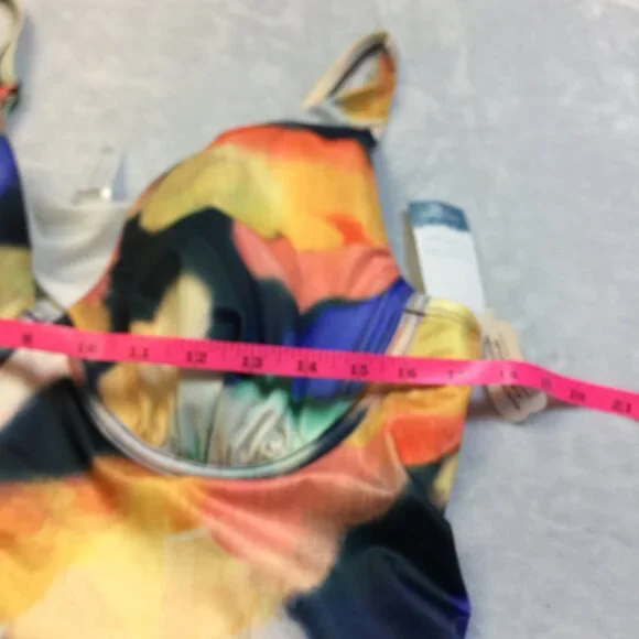 New! Swim by Cacique Tankini Top 40D Tie Dye Light Lined Plunge Underwired - Picture 14 of 16